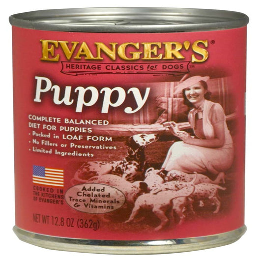 Evanger's Heritage Classic Puppy and Underweight Wet Dog Food Chicken 12ea/12,8 oz, 12 pk
