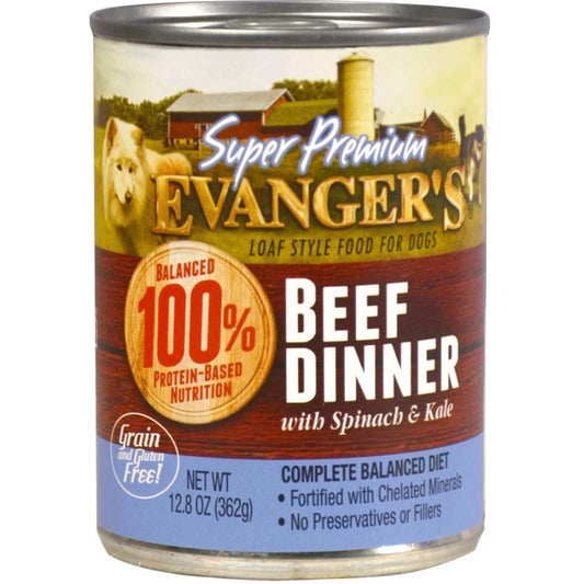 Evanger's Super Premium Wet Dog Food Beef 12ea/12,8 oz, 12 pk