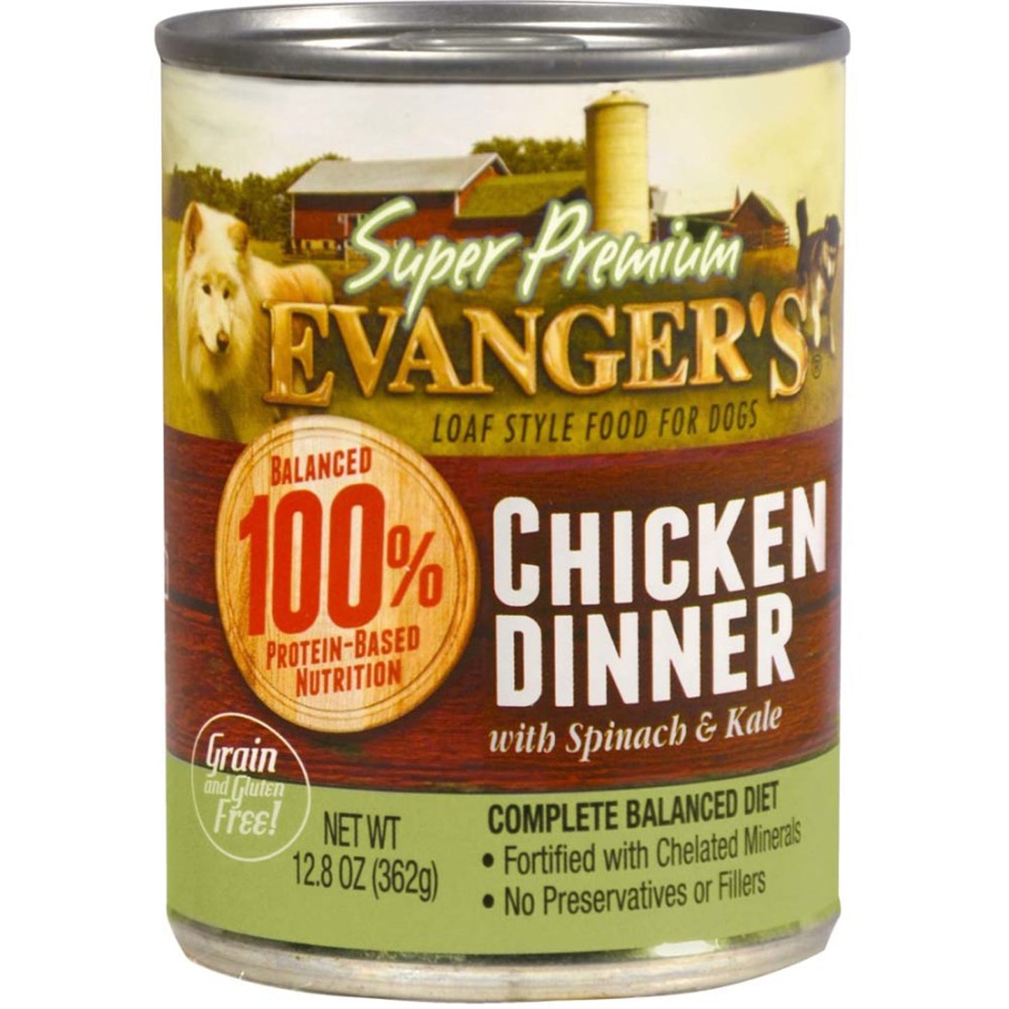 Evanger's Super Premium Wet Dog Food Chicken 12ea/12,8 oz, 12 pk