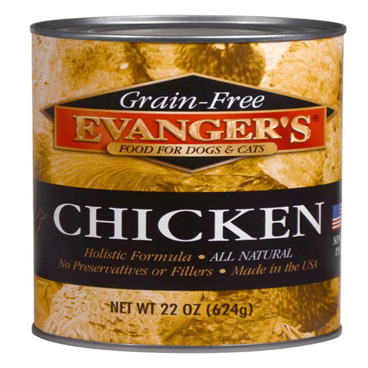Evanger's Grain-Free Wet Dog & Cat Food Chicken 12ea/20,2 oz, 12 pk