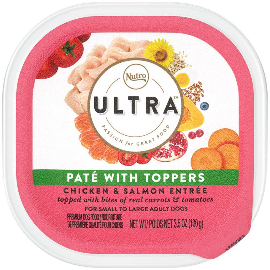 Nutro Products Ultra Grain Free Pat������������ w/Toppers Adult Wet Dog Food Chicken w/Tomatoes & Carrots 24ea/3,5 oz, 24 pk