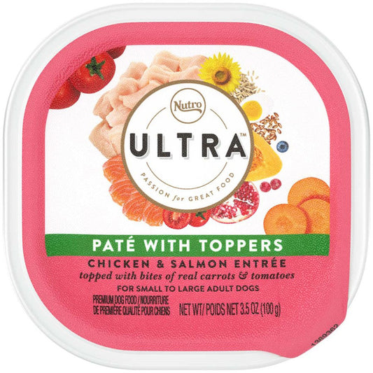 Nutro Products Ultra Grain Free Pat������������ w/Toppers Adult Wet Dog Food Chicken w/Tomatoes & Carrots 24ea/3,5 oz, 24 pk