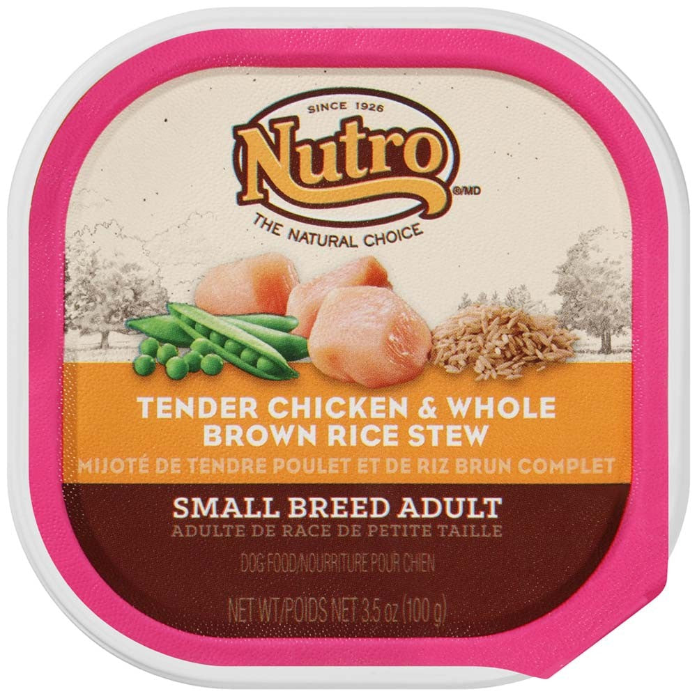 Nutro Products Grain Free Cuts in Gravy Adult Wet Dog Food Tender Chicken, Sweet Potato & Pea Stew 24ea/3,5 oz, 24 pk