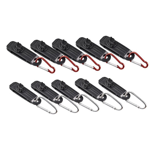 10 Pieces Durable Tarp Clips Awnings Canopy Tarpaulin Tent Snaps Clamps Camping Sunshade Car Cover Hangers Tighten Accessories -