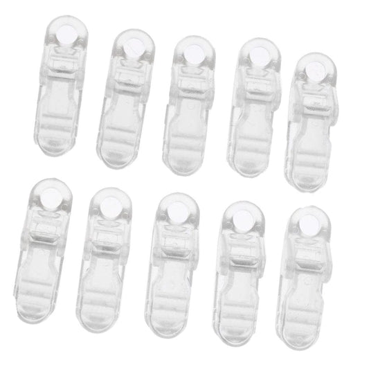 10 Pieces Tent Clamp Tarp Clips Outdoor Camping Canopy Awning Clamp Cover Truck Boat Tighten Snap Survival Tool - Clear, 3X1X1.2Cm