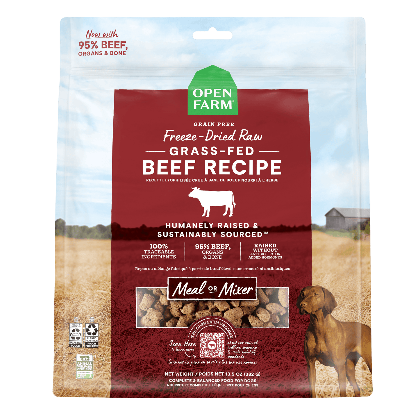 Open Farm Dog Food Grass Fed Beef Freeze Dried Raw