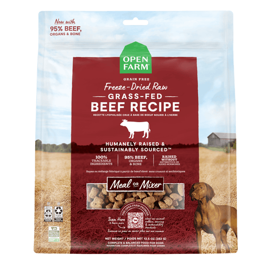 Open Farm Dog Food Grass Fed Beef Freeze Dried Raw