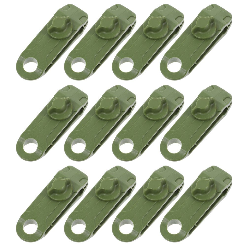 12Pcs Tarp Clips Lock Grip Tent Clips Awning Clamps Tent Fasteners for Camping
