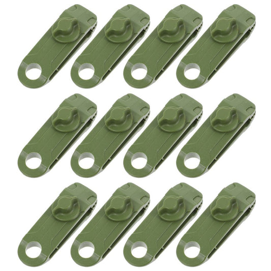 12Pcs Tarp Clips Lock Grip Tent Clips Awning Clamps Tent Fasteners for Camping