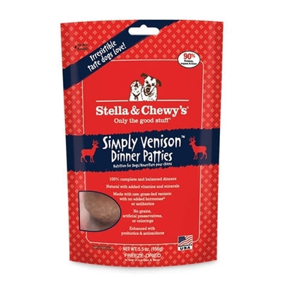 Stella And Chewys Dog Freeze-Dried Venison Blend Patties 14oz,