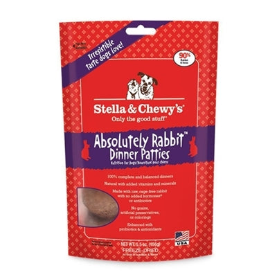 Stella And Chewys Freeze Dried Dog Food- Rabbit Dinner Patties 14oz,