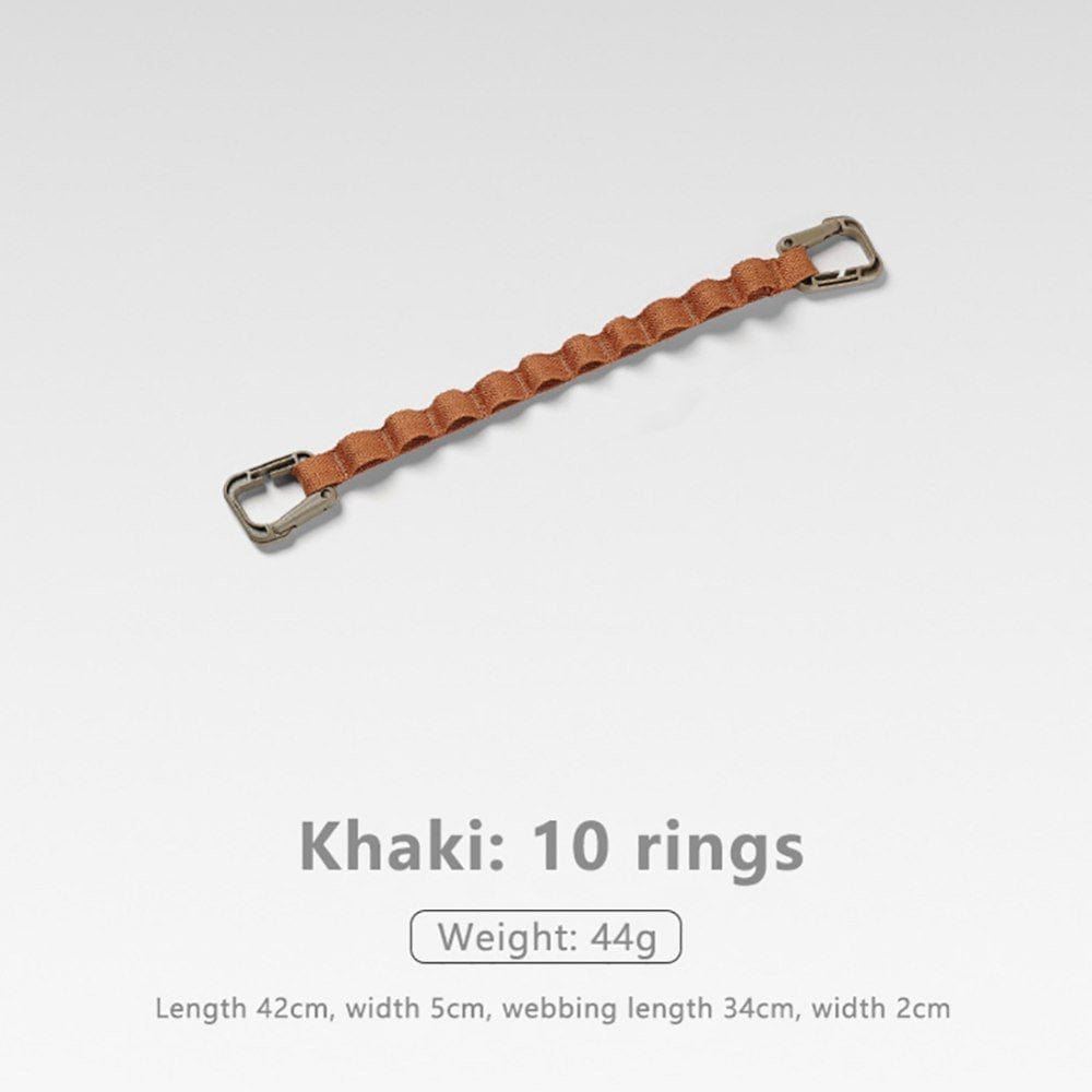 1Pc Outdoor Camping Rope Multi-Purpose Hanging Rope Tent Canopy Accessories Nylon Storage Accessories Plastic D Buckle Camping Rope Khaki M