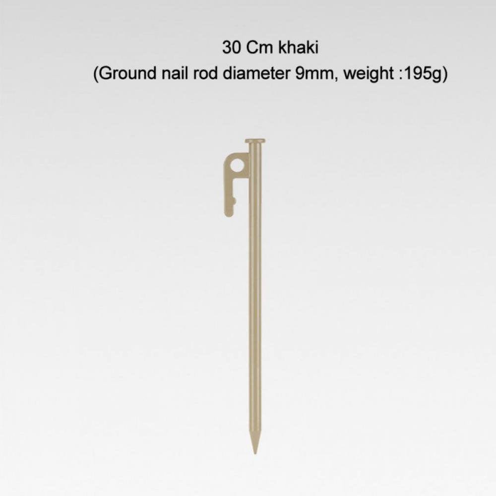 1Pc Tent Pegs High Hardness Camping Pegs Tent Accessories Khaki 30Cm/11.81"