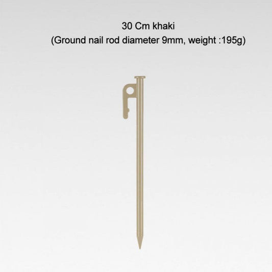 1Pc Tent Pegs High Hardness Camping Pegs Tent Accessories Khaki 30Cm/11.81"