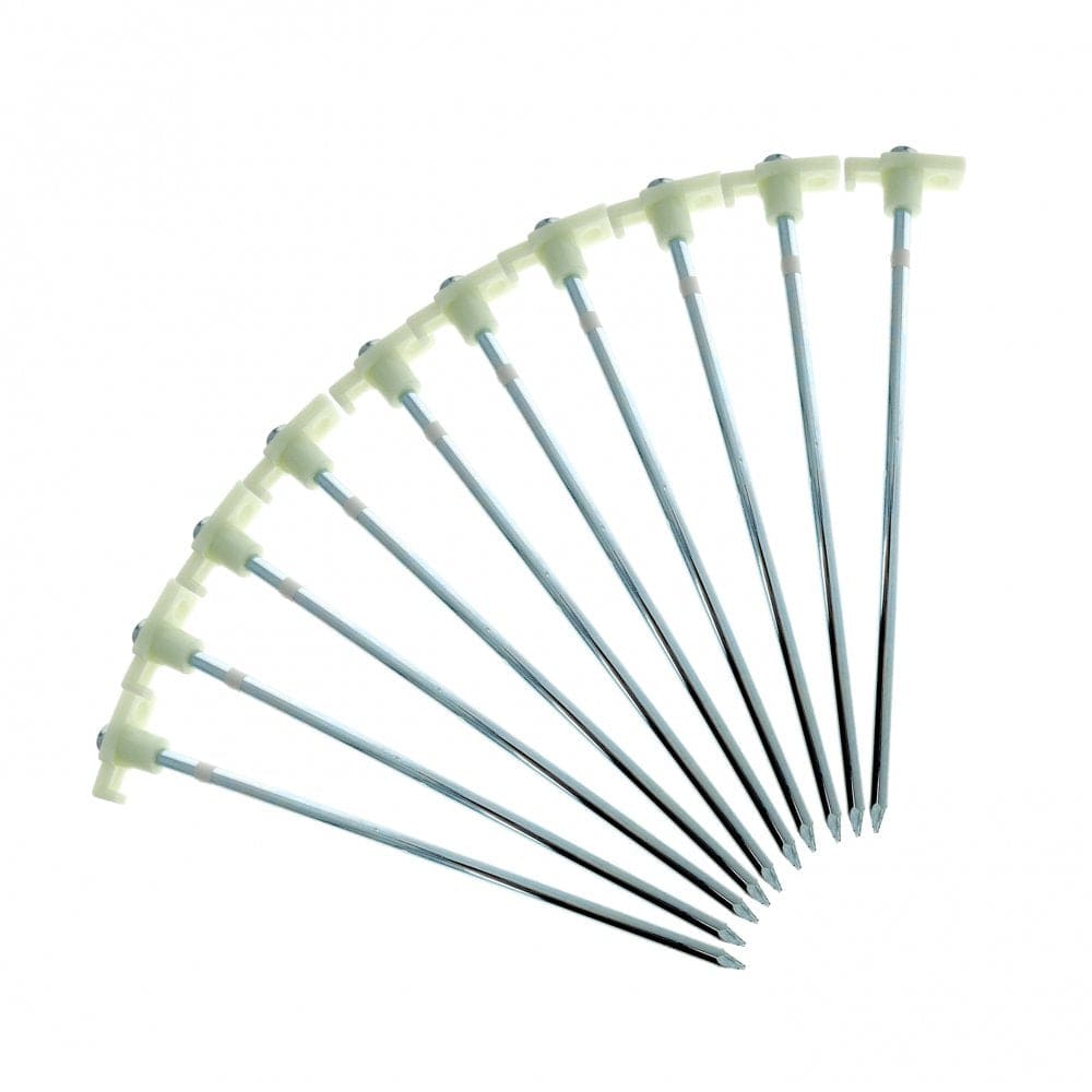 (20 Pack) ASR Outdoor Universal Galvanized Twisted Metal PVC Camping Gear Canopy Tent Stakes