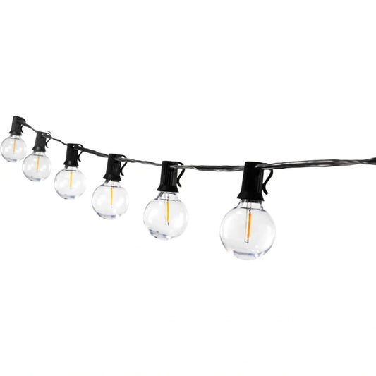 25' Black LED G40 Bistro String Lights
