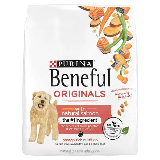 Purina Beneful Originals Natural Salmon Dry Dog Food, 28 lb Bag