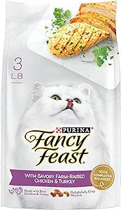 Purina Fancy Feast Dry Cat Food with Savory Chicken and Turkey - 3 lb. Bag