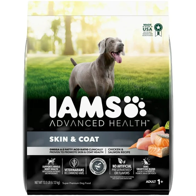 IAMS Advanced Health Chicken and Salmon Recipe Dry Dog Food, 13.5 lb Bag