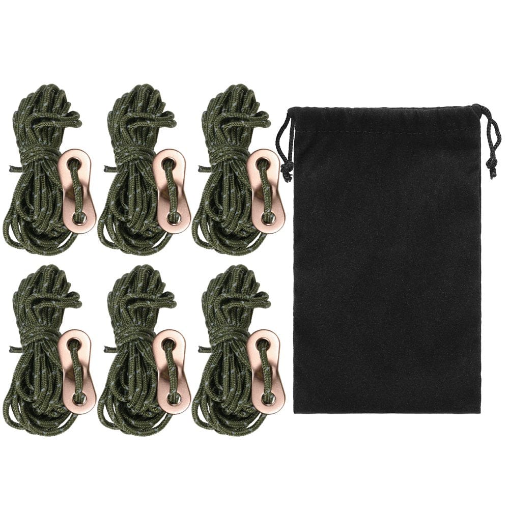 3Mm 13Ft Tent Cord Tensioner Set Reflective Rope with Adjuster Camping Canopy Tent Guyline