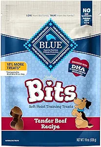 Blue Buffalo BLUE Bits Natural Soft-Moist Training Dog Treats, Beef Recipe 19-oz Bag