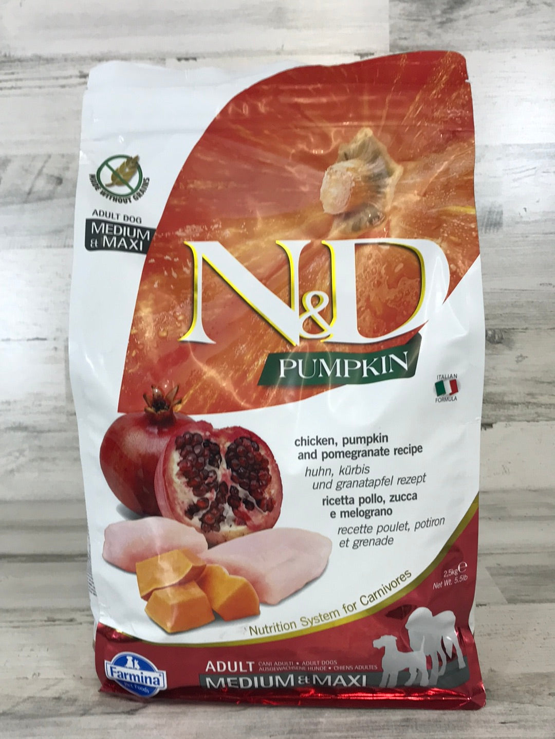 Farmina N&D Grain Free Chicken, Pumpkin & Pomegranate Dry Dog Food