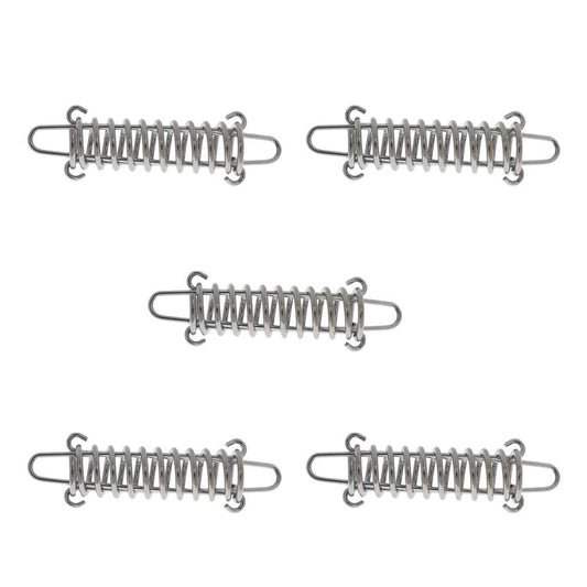 5 Pack Stainless Steel Spring Tensioner for Camping Tent Awning Accessories - Tent Canopy Tarp Tightener Adjuster Buckle, , 12Cm, Rust