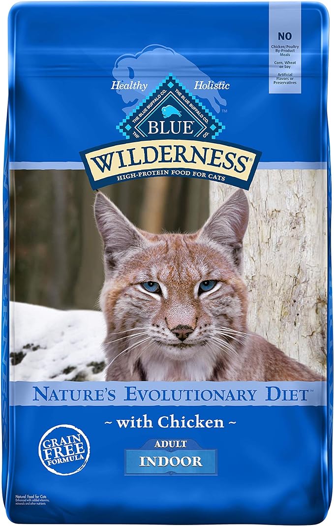 Blue Buffalo Wilderness High Protein, Natural Adult Indoor Dry Cat Food, Chicken 11-lb