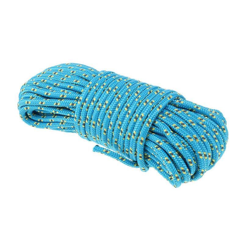 5Mm Outdoor Camping Tent Guide Rope Guy Line Accessories - Light Yellow, 10M