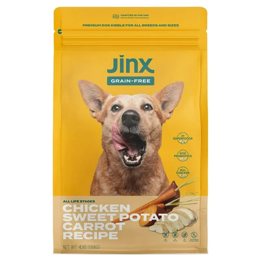 Jinx Chicken, Sweet Potato & Carrot Dry Dog Food, Grain Free, 4 lb. Bag