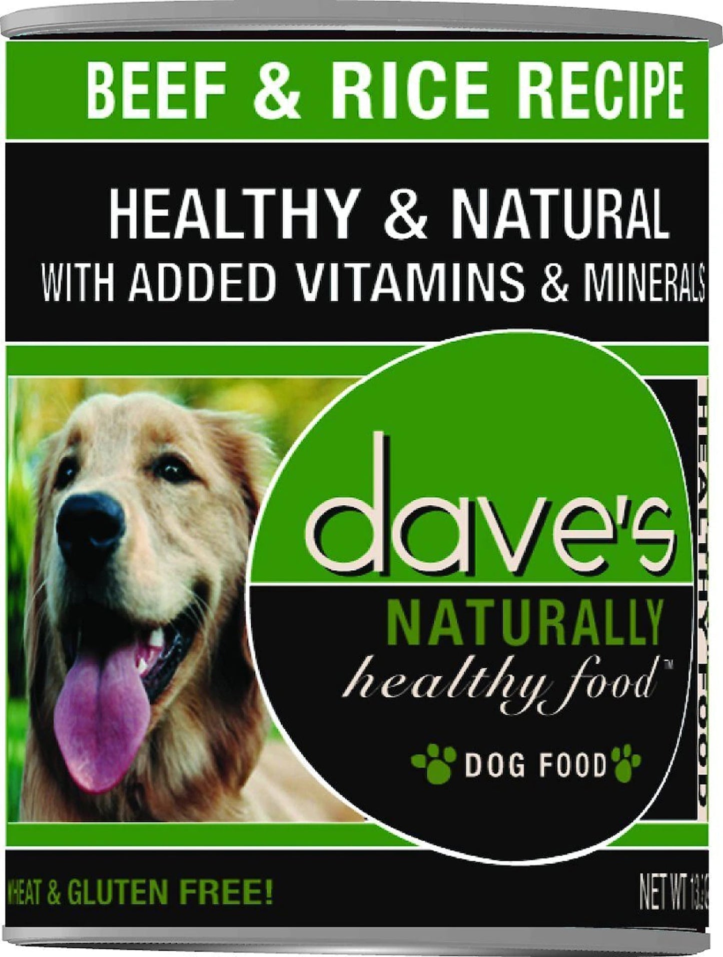 Dave's Pet Food Naturally Healthy Beef And Rice Recipe 13,2oz, (Case Of 12)