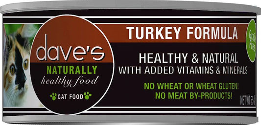 Dave's Pet Food Naturally Healthy Grain Free Turkey Formula 5,5oz,(Case Of 24)