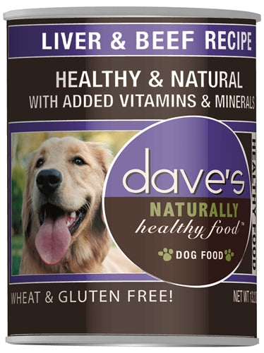 Dave's Naturally Healthy; Liver and Beef 13,2oz, (Case Of 12)