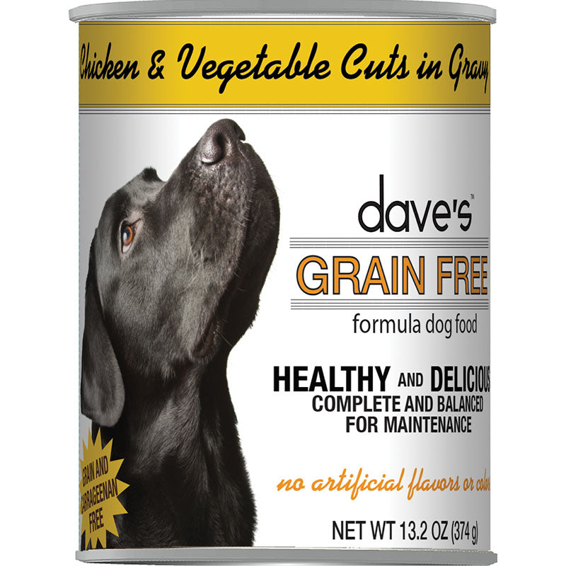 Dave's Cat's Dog Grain Free Chicken And Vegetable Cuts In Gravy - 13,2 oz,