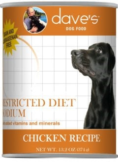 Dave's Dog Restricted Diet Low Sodium Chicken 13oz, (Case Of 12)