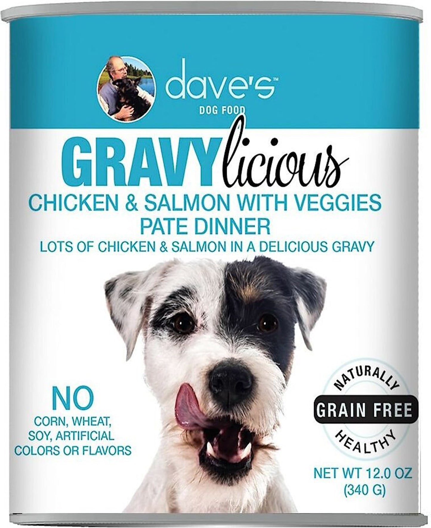 Dave's Cat's Dog Grain Free Gravylicious Chicken And Salmon 12oz, (Case Of 12)