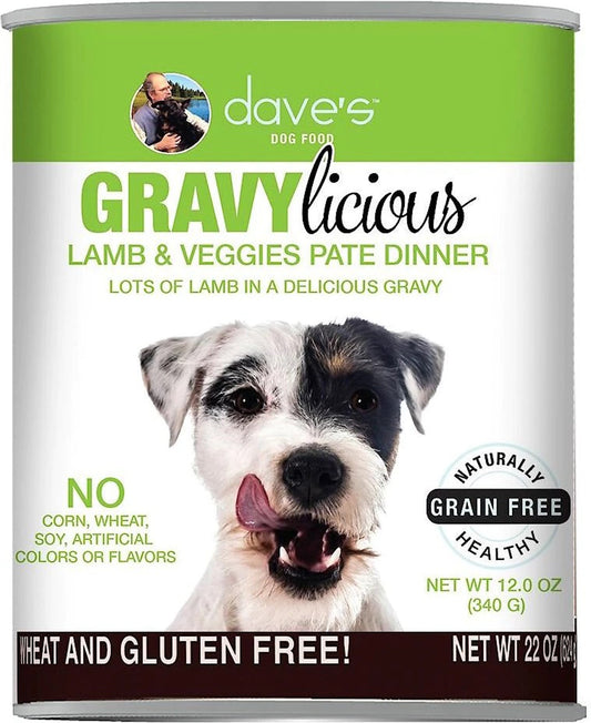 Dave's Cat's Dog Grain Free Gravylicious Lamb 12oz, (Case Of 12)