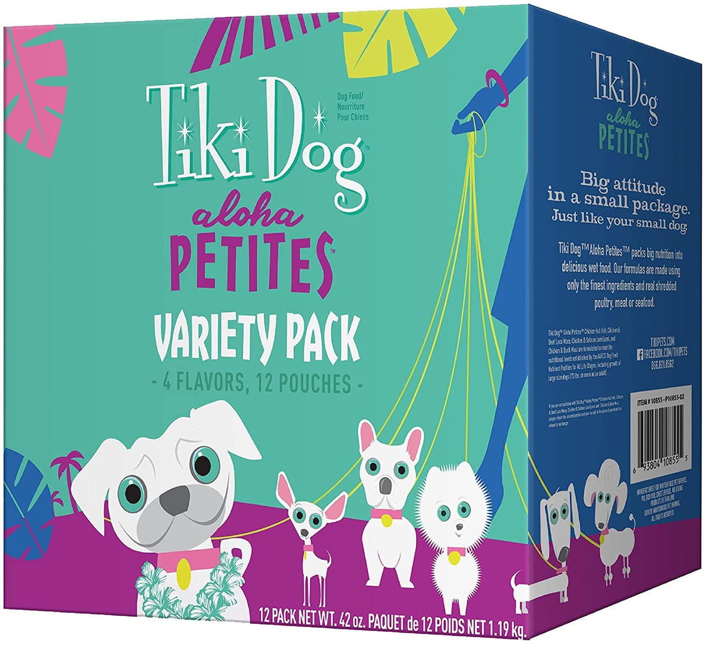 Tiki Pets Dog Aloha 3,5Oz Variety Pouch Pack (Case Of 12)