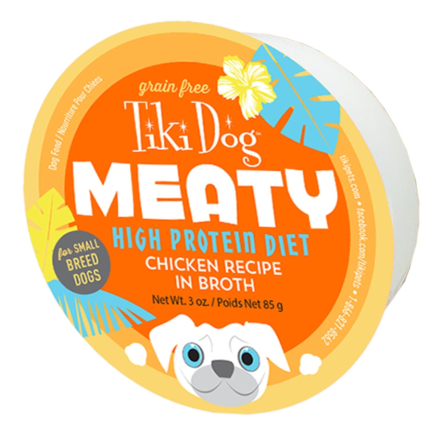 Tiki Pets Dog Mighty Chicken 3 Oz,(Case Of 8)