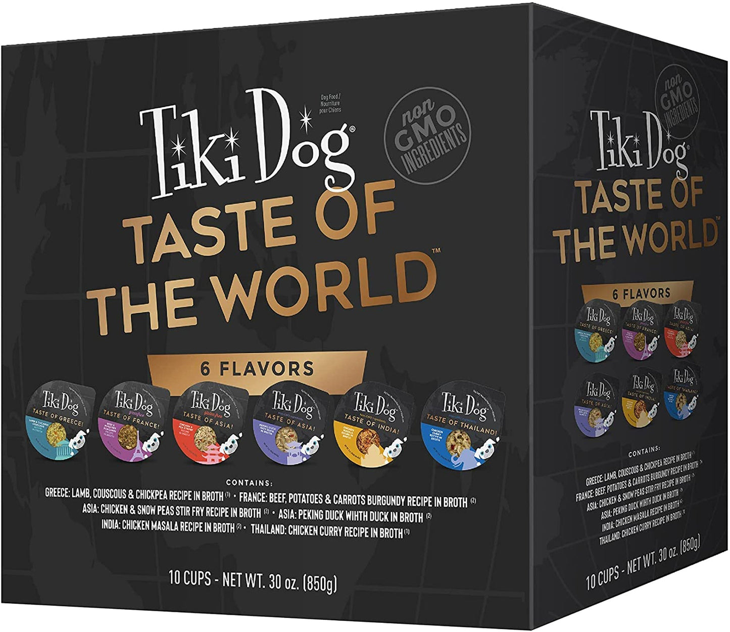 Tiki Pets Dog Gourmet 3oz, Variety Pack (Case Of 10)