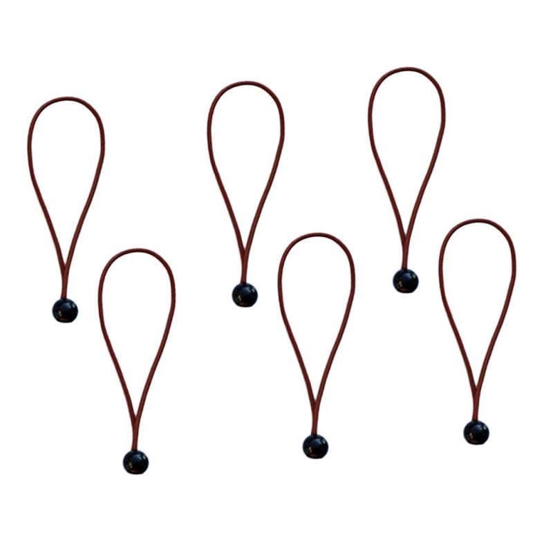 6Pcs/Set 15Cm/5.9 Inch Strong Durable Ball Bungee Cords Travel Luggage Ties Rope Tent Accessories - Green