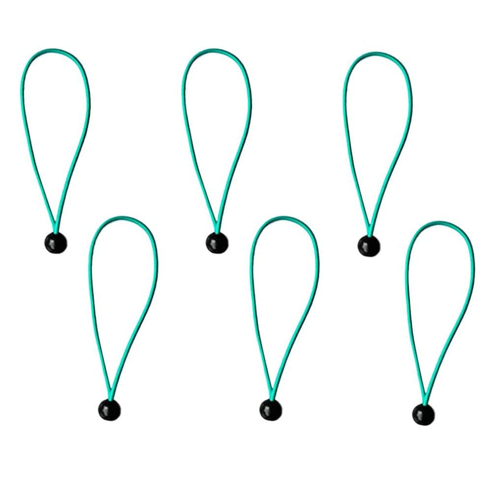6Pcs/Set 15Cm/5.9 Inch Strong Durable Ball Cords Travel Luggage Ties Rope Tent Accessories - Green