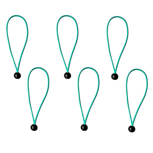 6Pcs/Set 15Cm/5.9 Inch Strong Durable Ball Cords Travel Luggage Ties Rope Tent Accessories - Green