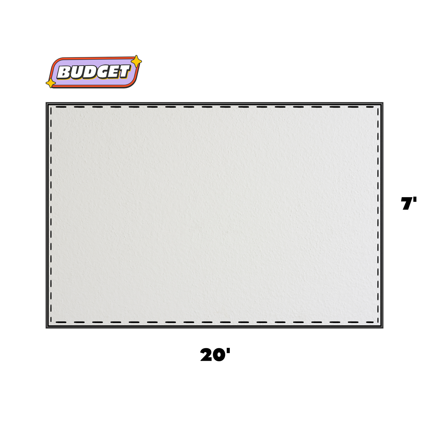 7 x 20 White Economy Sidewall