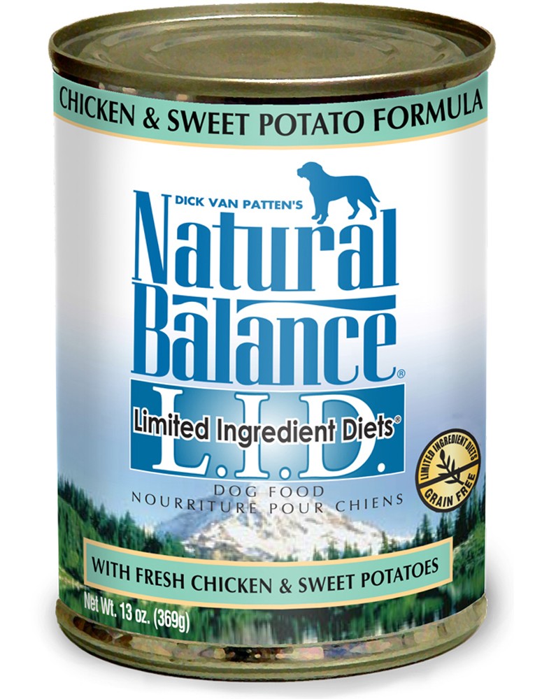 Natural Balance Pet Foods L,I,D, Wet Dog Food Chicken & Sweet Potato 12ea/13 oz