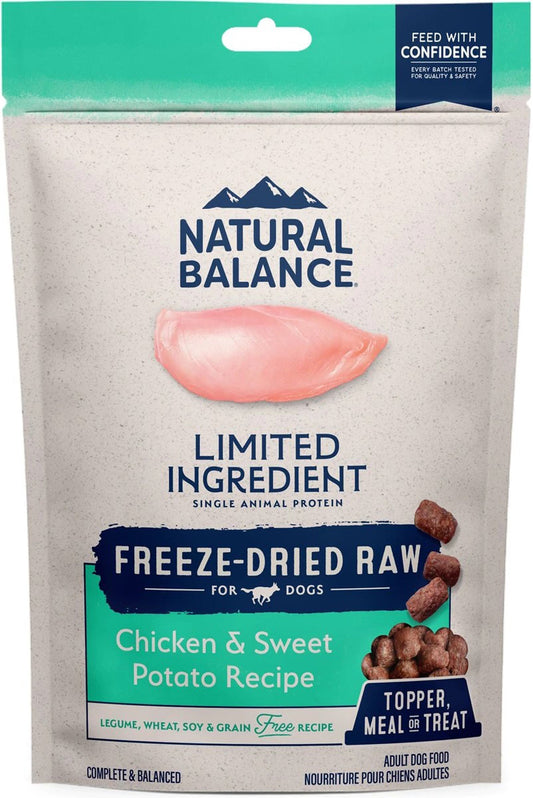 Natural Balance Pet Foods L,I,D, Freeze Dried Raw Dog Food Chicken & Sweet Potato 1ea/6 oz