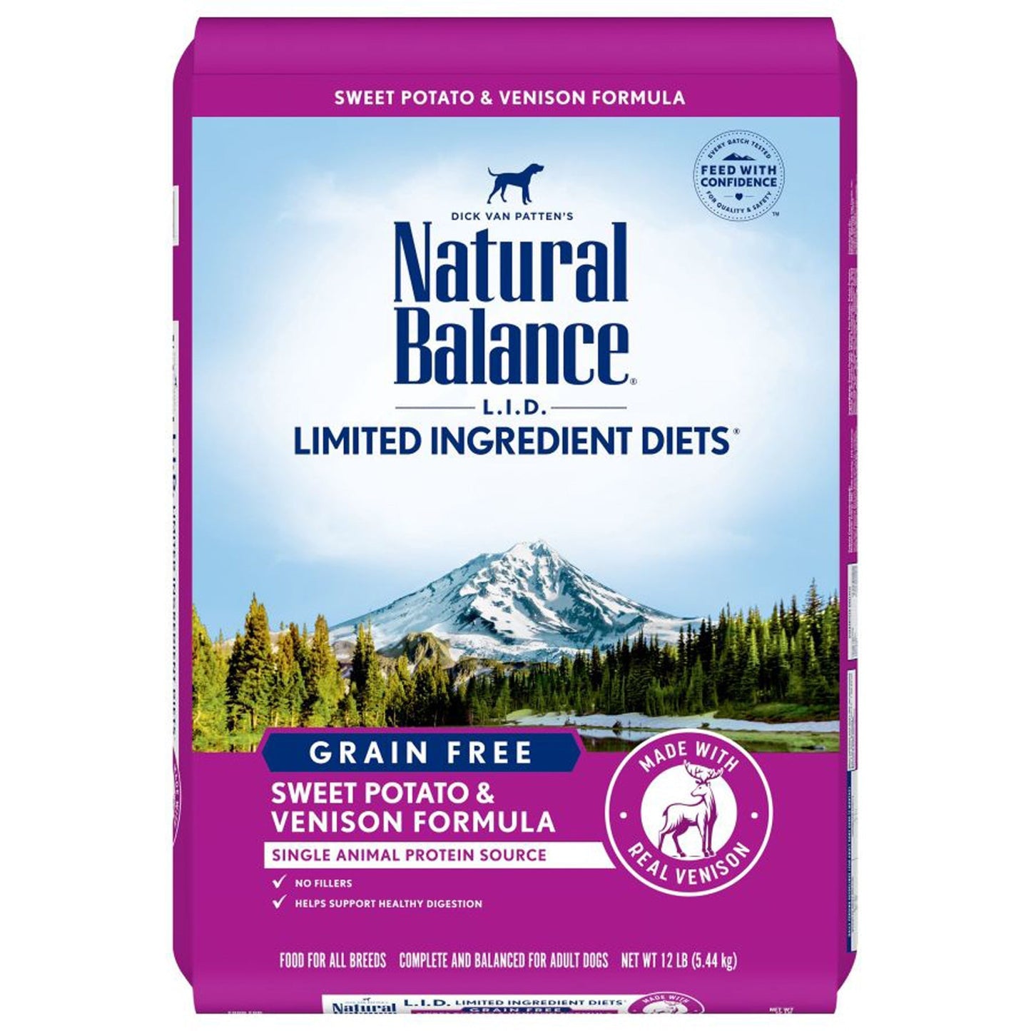 Natural Balance Pet Foods L,I,D, Adult Dry Dog Food Sweet Potato & Venison 1ea/12 lb
