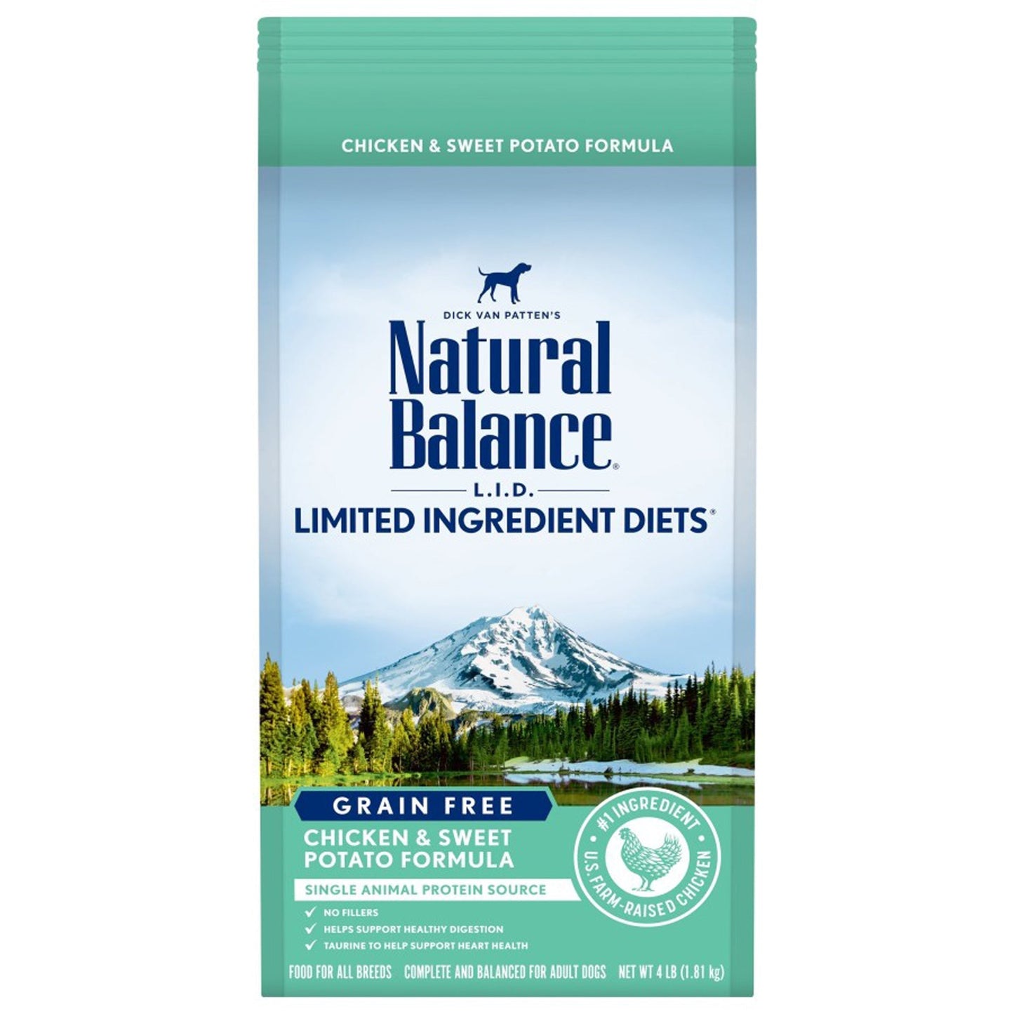 Natural Balance Pet Foods L,I,D, Adult Dry Dog Food Chicken & Sweet Potato 1ea/4 lb