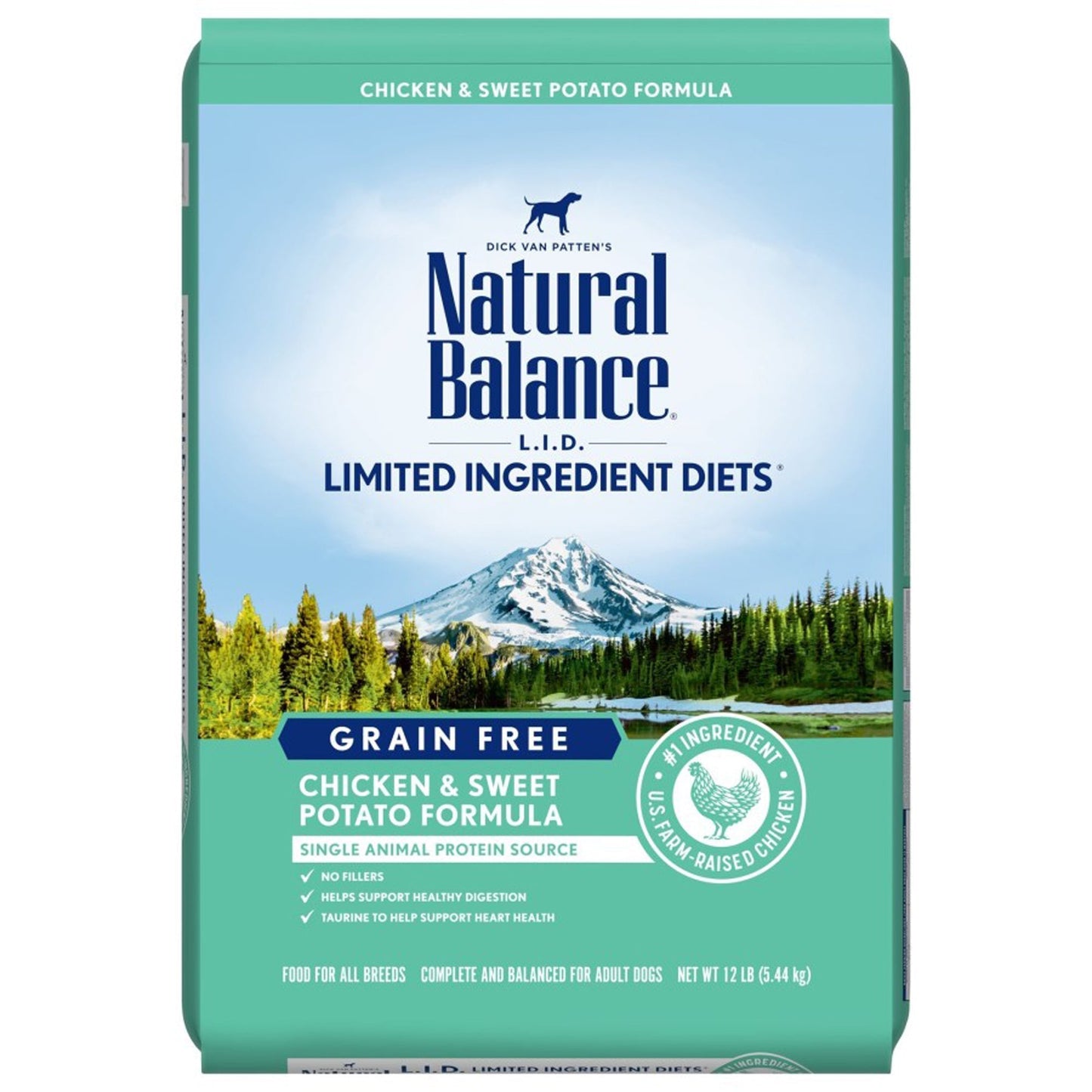 Natural Balance Pet Foods L,I,D, Adult Dry Dog Food Chicken & Sweet Potato 1ea/12 lb