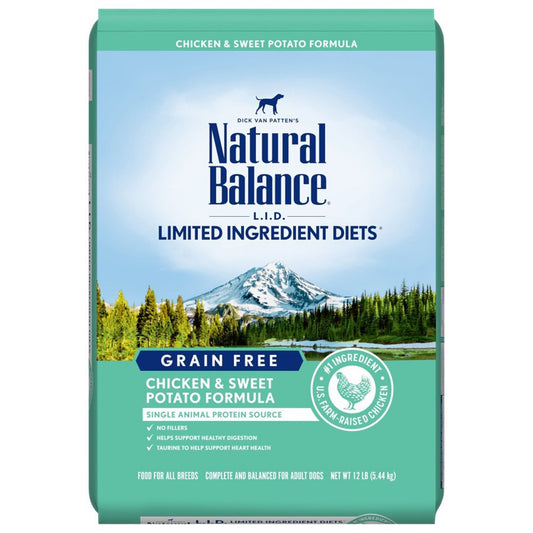 Natural Balance Pet Foods L,I,D, Adult Dry Dog Food Chicken & Sweet Potato 1ea/12 lb